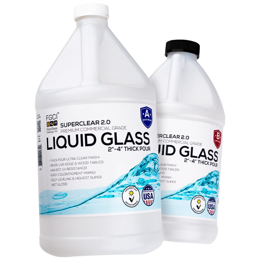 Liquid Glass Deep Pour Epoxy 1.5 Gallon Kit
