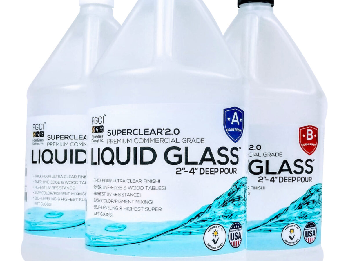 LIQUID GLASS RESIN - Résine à effet de verre, sûre et facile à utiliser  (2:1)