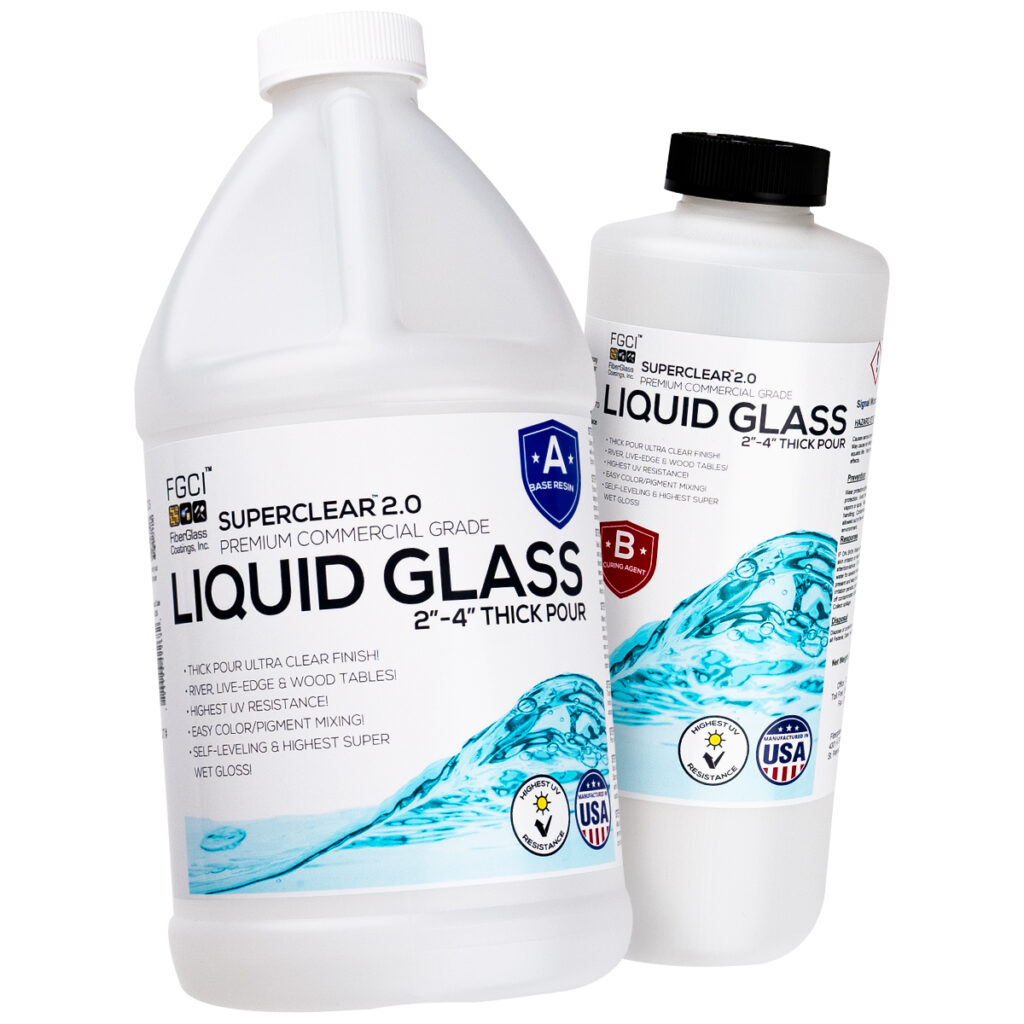 Liquid Glass Deep Pour Epoxy .75 Gallon Kit
