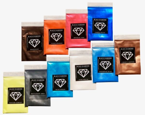 Variety Pack 1 Mica Powder - Black Diamond Epoxy Resin Color Pigment