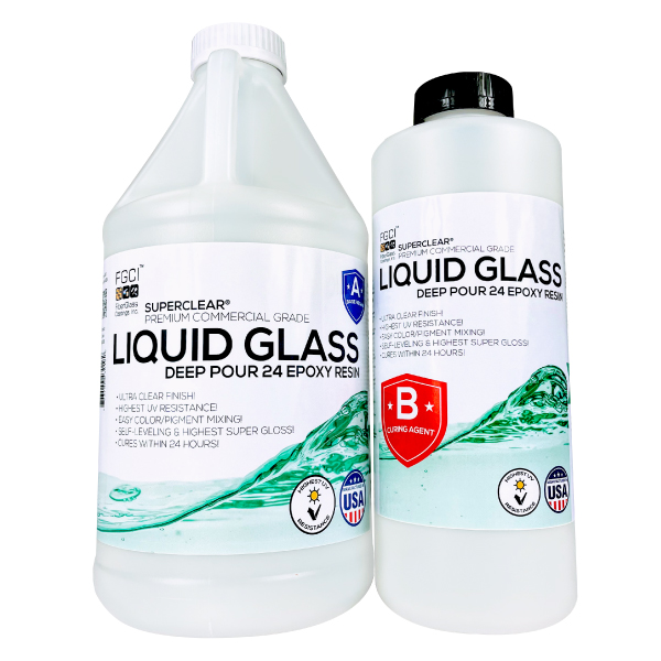 Liquid Glass Deep Pour Epoxy 21 3 Gallon Kit Superclear Epoxy