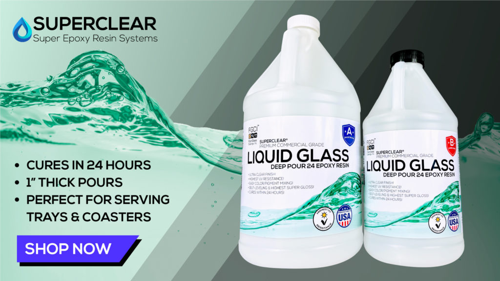 Liquid Glass Deep Pour 24 Hour Epoxy Banner