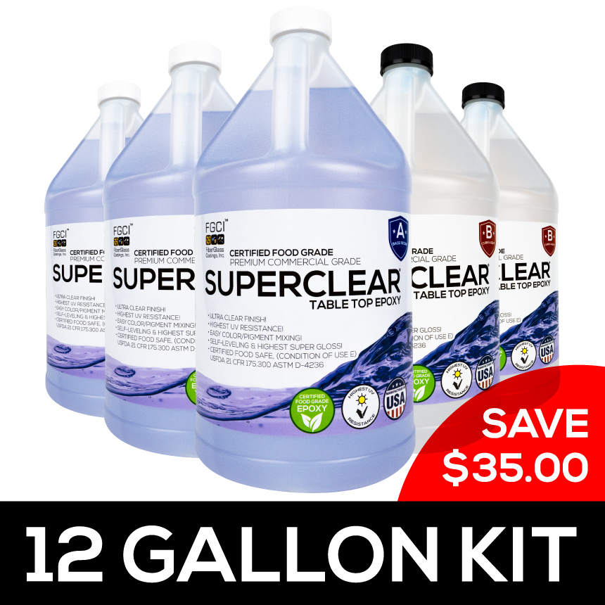 Superclear Table Top 12 Gallon Bulk Epoxy Kit