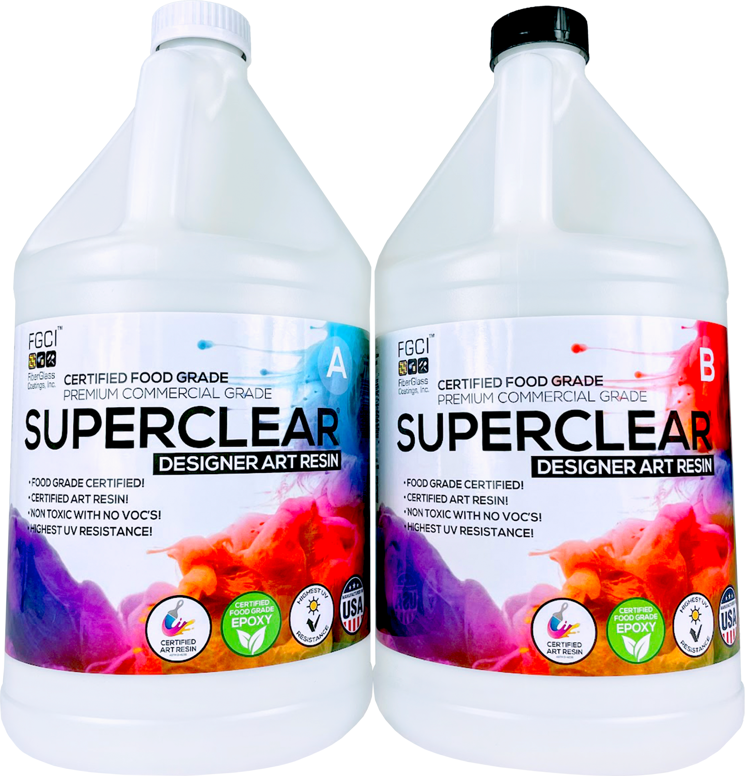 1: 1 Clear Art Resin BPA Free for Retailer 8oz 16oz 32oz 1L 2L