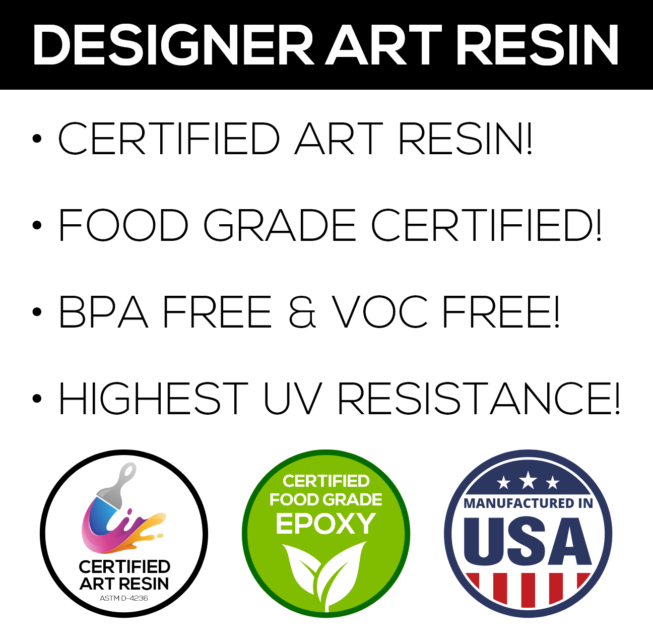 Designer Art Resin 1:1 Superclear Epoxy Resin Systems