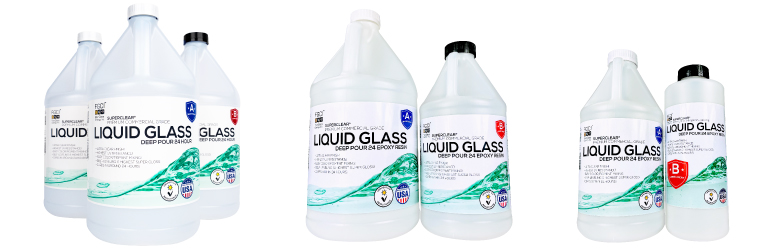 Superclear Liquid Glass Deep Pour Epoxy Resin - 2-4 Thick Deep Pour Epoxy  Great for River Tables, Large Castings and much more!