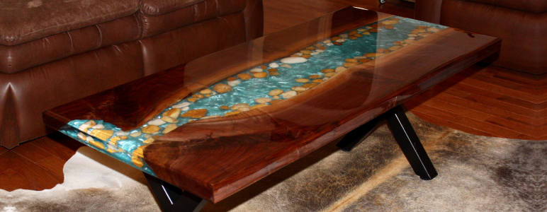 Special Ultra Clear Epoxy Table - Made To Order by Gül Natural