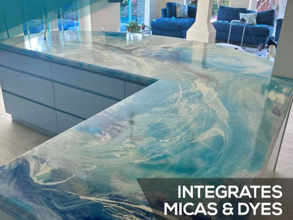 Integrates Micas & Dyes - Countertop Epoxy