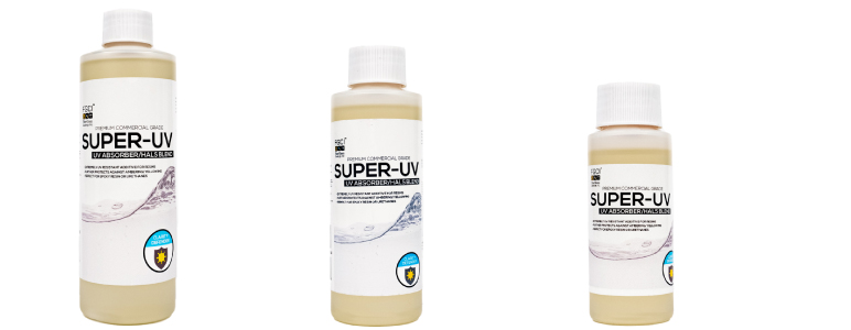 Super UV Inhibitor Additive bottles