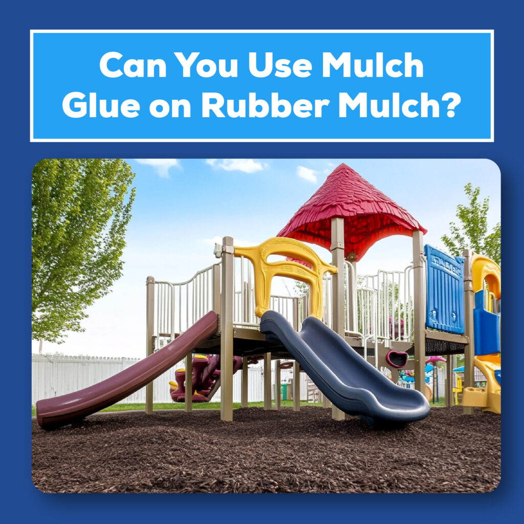 Can you use mulch glue on rubber mulch?