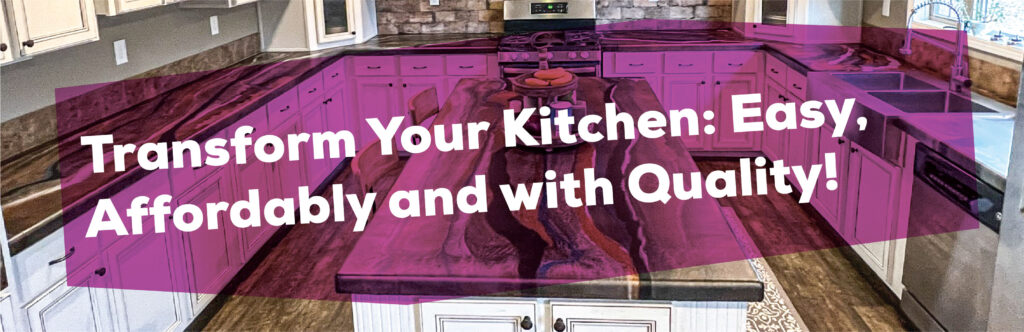 An entire kitchen transformed with Superclear's Epoxy Countertop